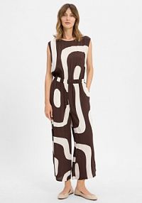 Kombinezon   Cetural Kobiety wiskoza beżowy/brązowy wzorzysty 42 Someday