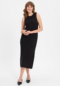 Sukienka z dzianiny  Quila Kobiety Bawełna czarna jednolity 42 Someday