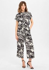Kombinezon   Cetara Kobiety wiskoza czarny/biały wzorzysty 40 Someday