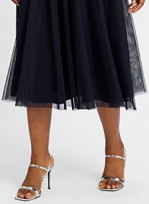 Spódnica tiulowa Kobiety niebieska jednolity 44 zero