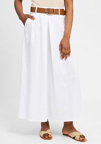 Spódnica maxi Kobiety Bawełna biała jednolity 44 zero