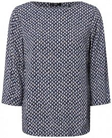 Koszulka z długim rękawem Kobiety wiskoza niebieski wzorzysty 42 zero damski