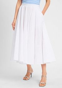Spódnica midi Kobiety Bawełna biała jednolity 40 Gant