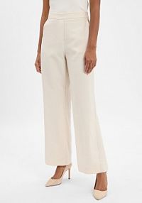 Spodnie materiałowe  Cevil Soft Kobiety beżowe jednolity 42 Someday damskie