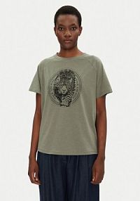 T-shirt Fransa zielony damski 