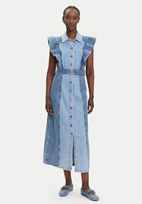 Sukienka jeansowa YAS niebieska 