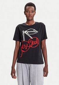 T-shirt Desigual czarny damski Berlin 25WWTK51  Regular Fit