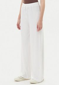 Spodnie eleganckie Guess białe damskie Materiałowe