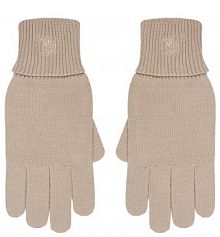 Rękawiczki Calvin Klein beżowe damskie Damskie