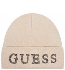 Czapka zimowa Guess beżowa damska 