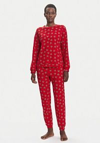Piżama United Colors Of Benetton czerwona damska 