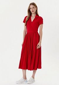 Sukienka codzienna Tommy Hilfiger czerwona 