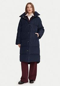 Płaszcz Tommy Hilfiger granatowy damski Zimowy