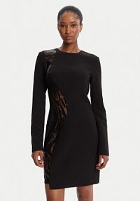 Sukienka koktajlowa Just Cavalli czarna 79PAO918  Regular Fit