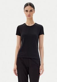 T-shirt EA7 Emporio Armani czarny damski 7W000497 AF14880 UC001  Regular Fit
