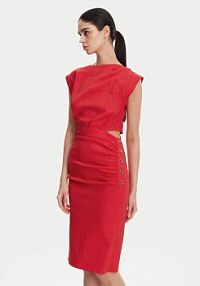 Sukienka koktajlowa PINKO czerwona 