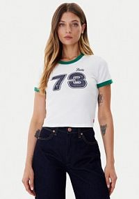 T-shirt Levis biały damski Levi's®  Graphic Ringer A3523-0142  Slim Fit