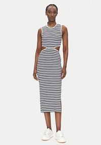 Sukienka dzianinowa EA7 Emporio Armani czarna 7W000301 AF12654 FB101 Biały