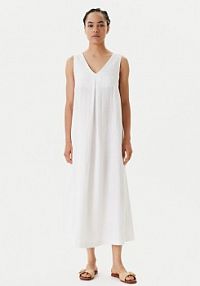 Sukienka letnia United Colors Of Benetton biała 4AGHDV07C  Relaxed Fit