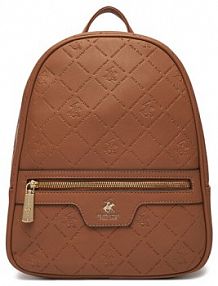 Plecak Beverly Hills Polo Club brązowy damski 