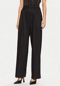 Spodnie eleganckie Guess czarne damskie Materiałowe
