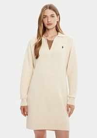 Sukienka dzianinowa Polo Ralph Lauren biała 