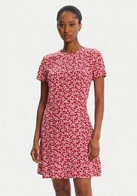 Sukienka codzienna Tommy Jeans czerwona 