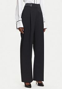 Spodnie eleganckie KARL LAGERFELD czarne damskie Materiałowe