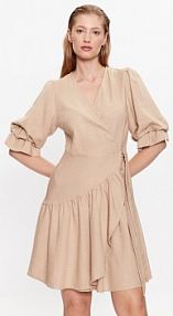 Sukienka codzienna YAS brązowa 