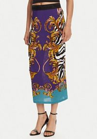 Spódnica ołówkowa Versace Jeans Couture fioletowa 