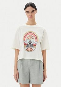 T-shirt JDY biały damski Carla 15341561  Regular Fit