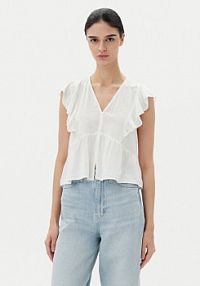 Bluzka ONLY biała damska Rian 15349090  Regular Fit