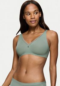 Biustonosz Triumph zielony Bezfiszbinowy