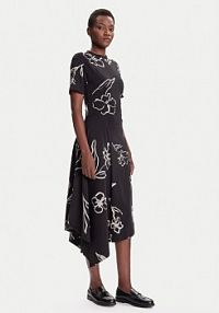 Sukienka codzienna Desigual czarna Calma 25WWVK44  Regular Fit