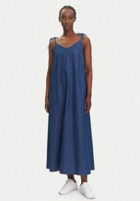 Sukienka jeansowa Pieces granatowa 