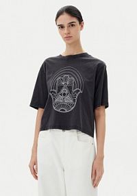 T-shirt JDY czarny damski Carla 15341561  Regular Fit