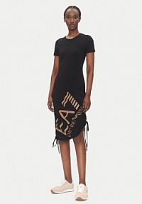 Sukienka codzienna EA7 Emporio Armani czarna 7W000746 AF10373 UC001  Slim Fit