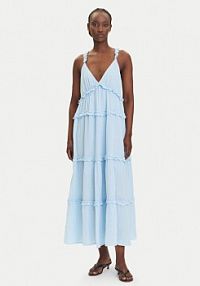 Sukienka letnia YAS niebieska jasna Anina 26038014 Błękitny Regular Fit