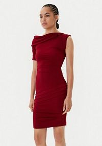 Sukienka koktajlowa Guess bordowy W5BK71 KCVG2  Slim Fit