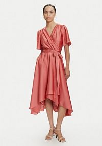 Sukienka koktajlowa Swing pomarańczowa 