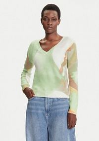 Sweter Desigual zielony damski Oulu 25WWJF13  Regular Fit