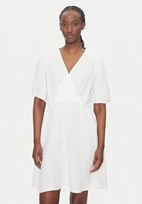 Sukienka letnia Pieces biała Sastina 17156475  Regular Fit