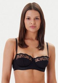 Biustonosz Guess czarny Z fiszbiną