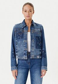 Kurtka jeansowe Guess granatowa damska Jeansowa
