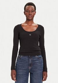 Bluzka Calvin Klein Jeans czarna damska 