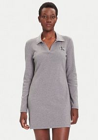 Sukienka dzianinowa Calvin Klein Jeans szara Codzienna