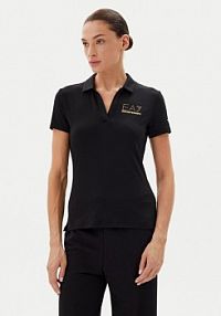 Koszulka polo EA7 Emporio Armani czarna damska 