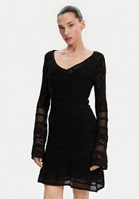 Sukienka dzianinowa Guess czarna 