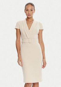 Sukienka koktajlowa Rinascimento beżowa 