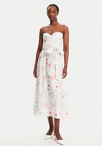 Sukienka letnia Bardot kolorowa 58566DB2  Slim Fit